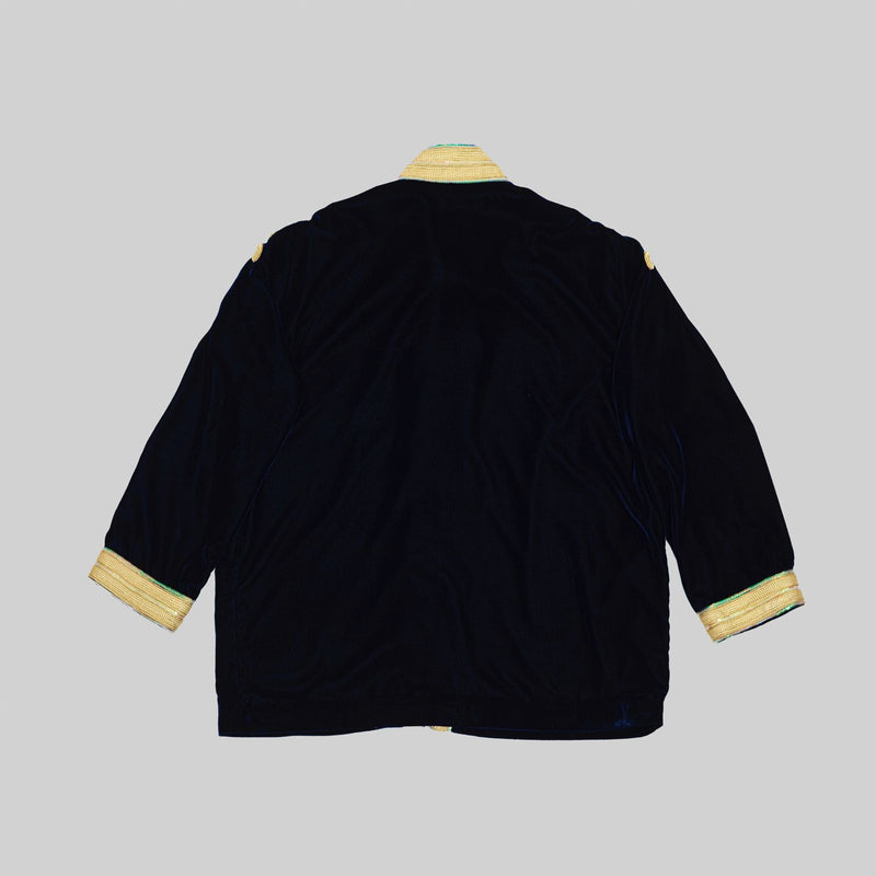 Kaftan en velours avec bordure dorée