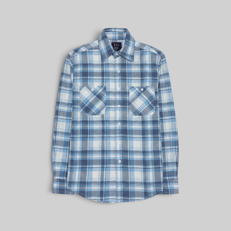 Chemise à carreaux tissée à la main