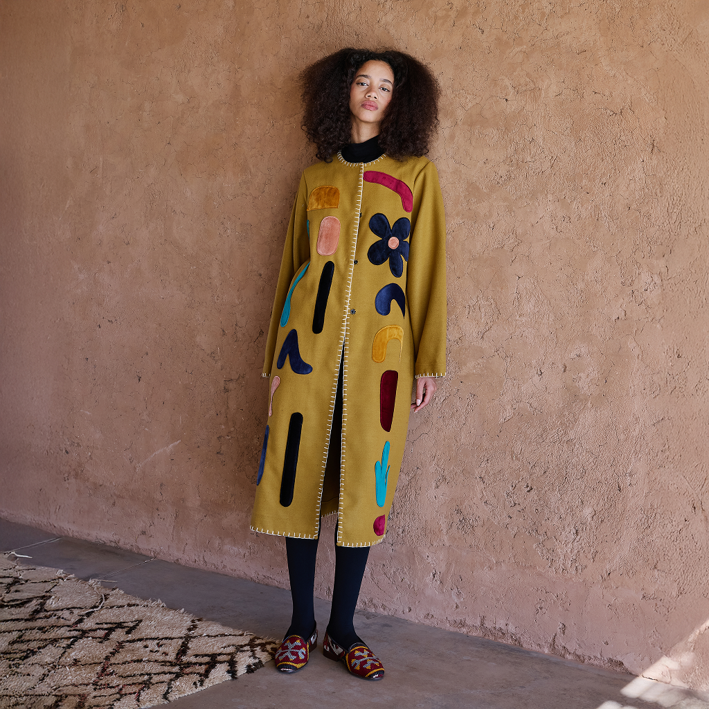 Wool Appliqué Coat