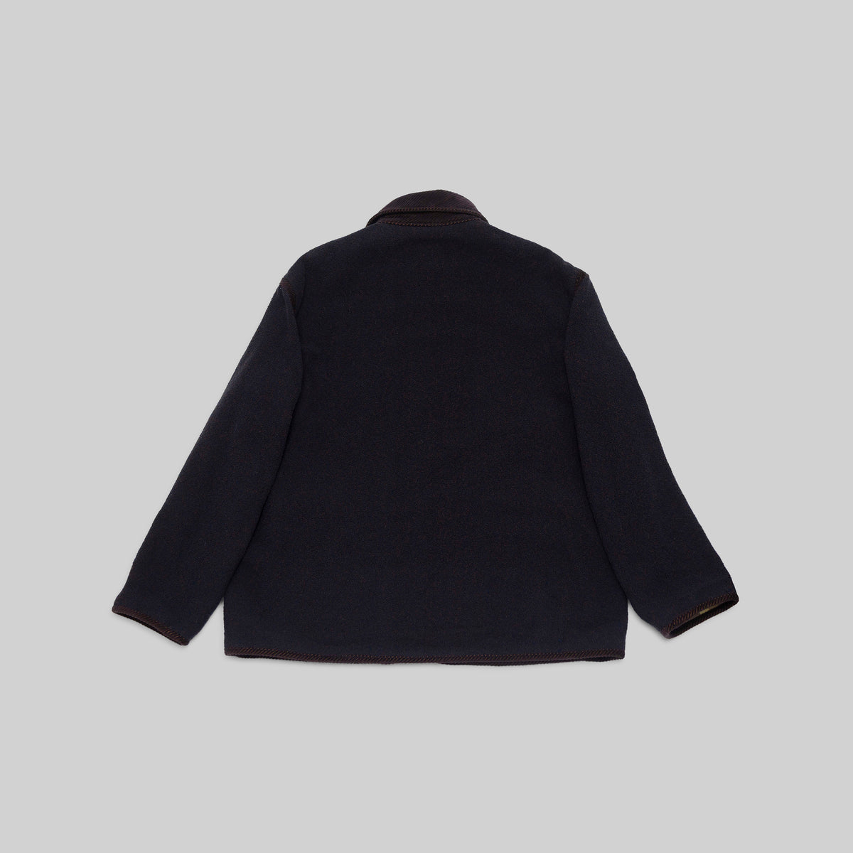 Veste réversible tissée à la main avec finitions en velours côtelé