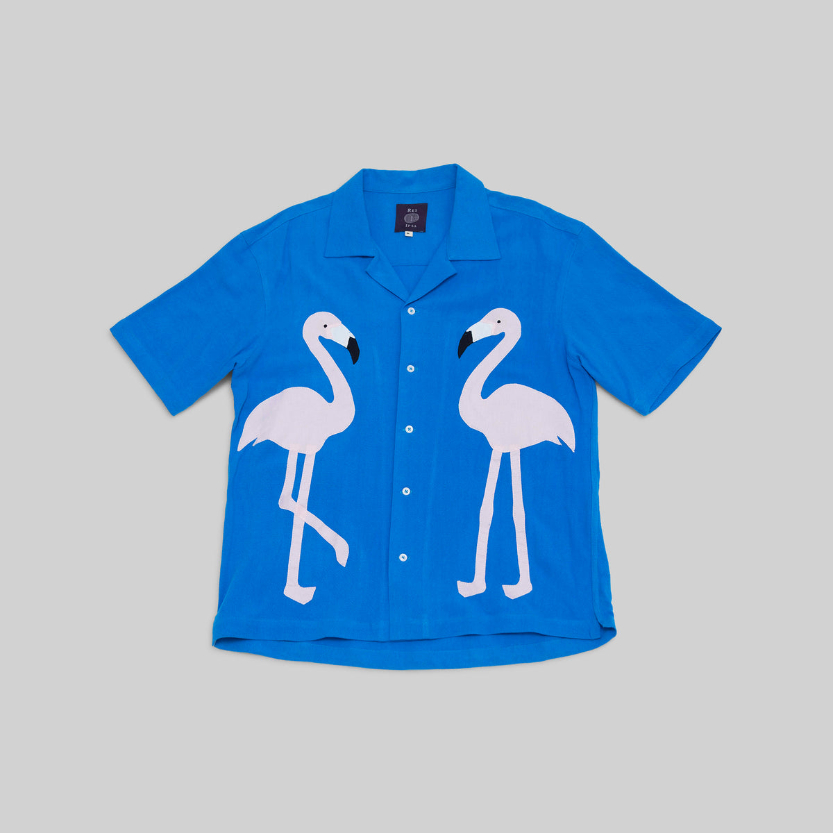 Flamingo Appliqué Camp Shirt