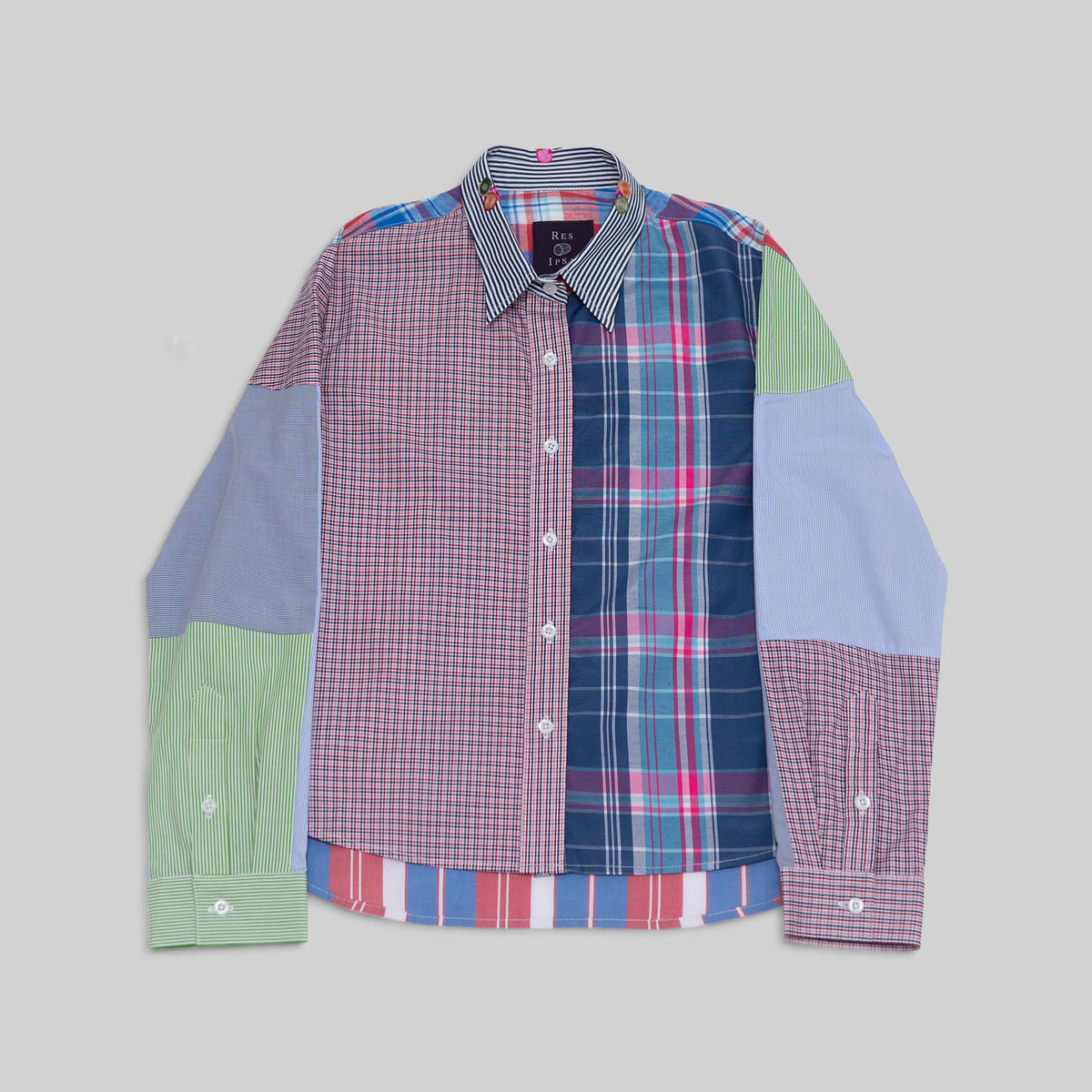 Patchwork Cropped Shirt
