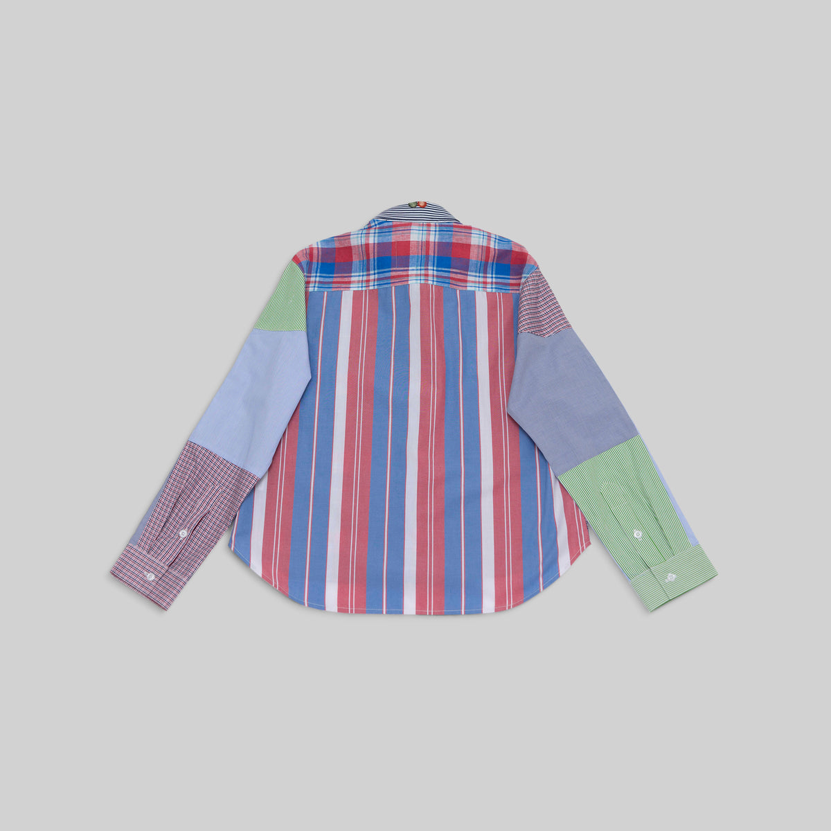 Patchwork Cropped Shirt