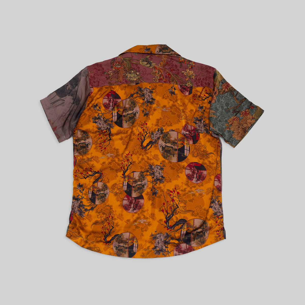 Silk Patchwork Camp Shirt