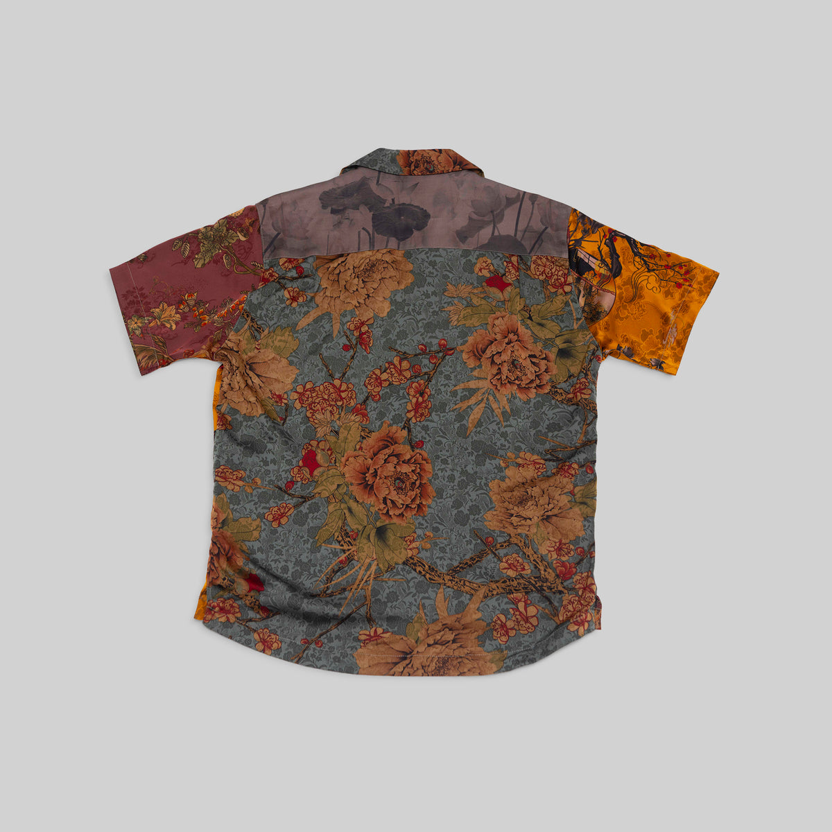 Silk Patchwork Camp Shirt