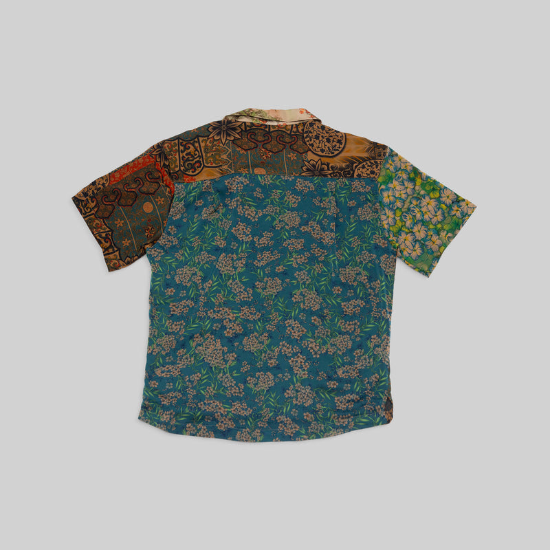 Silk Patchwork Camp Shirt