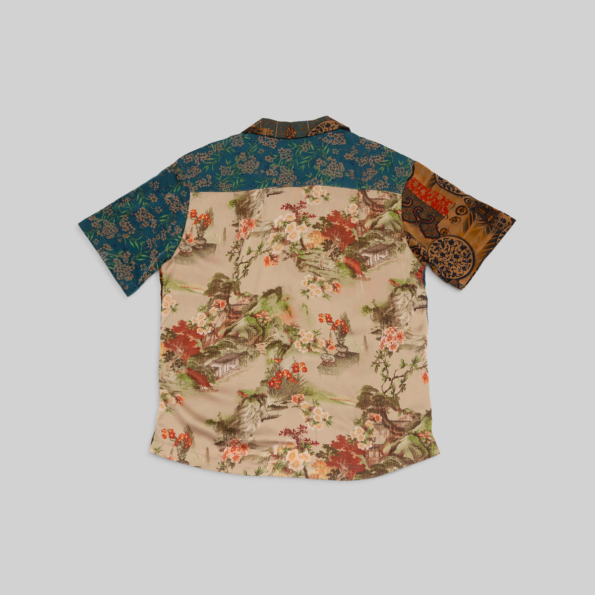 Silk Patchwork Camp Shirt