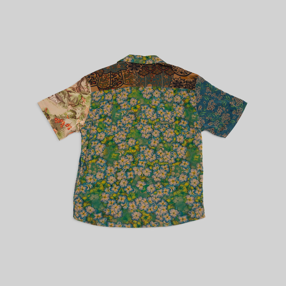 Silk Patchwork Camp Shirt