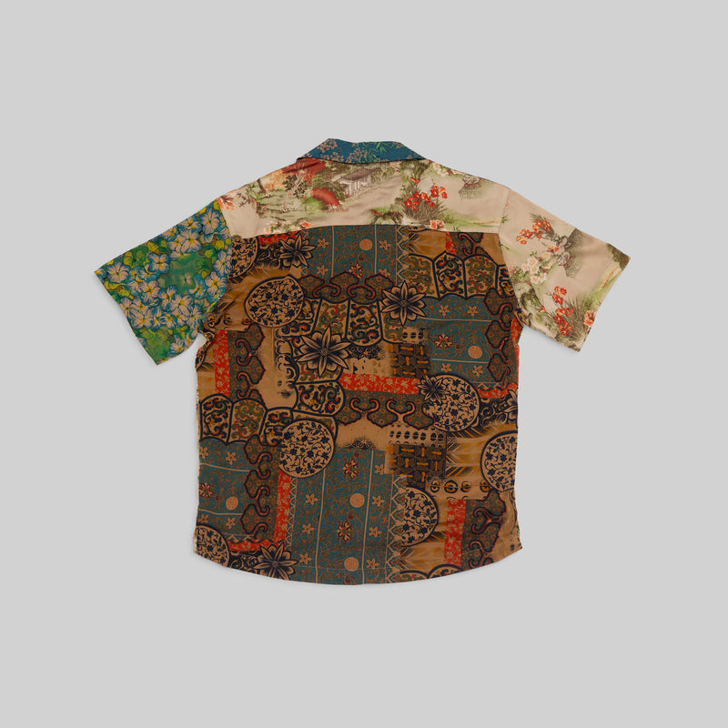 Silk Patchwork Camp Shirt