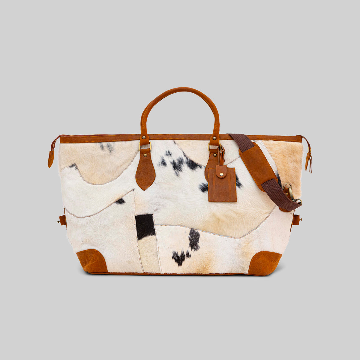 Sac week-end en cuir de vachette