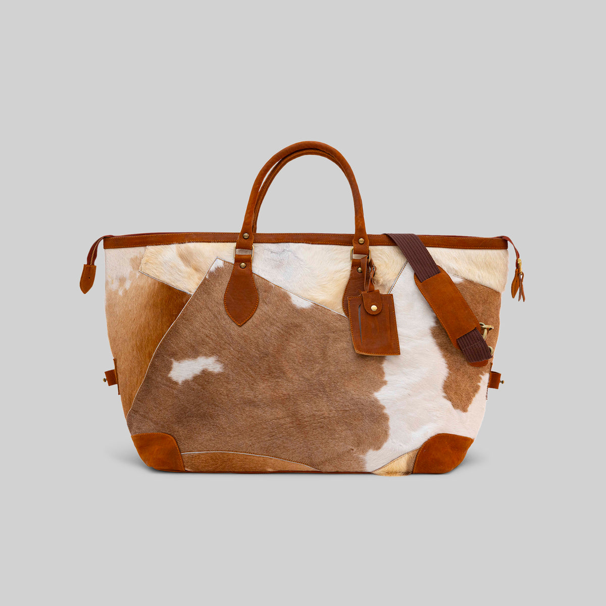 Sac week-end en cuir de vachette