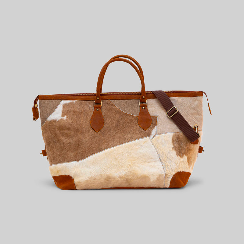 Sac week-end en cuir de vachette