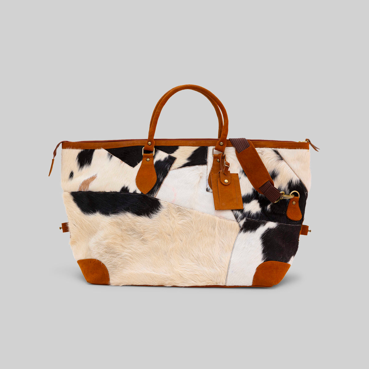 Sac week-end en cuir de vachette