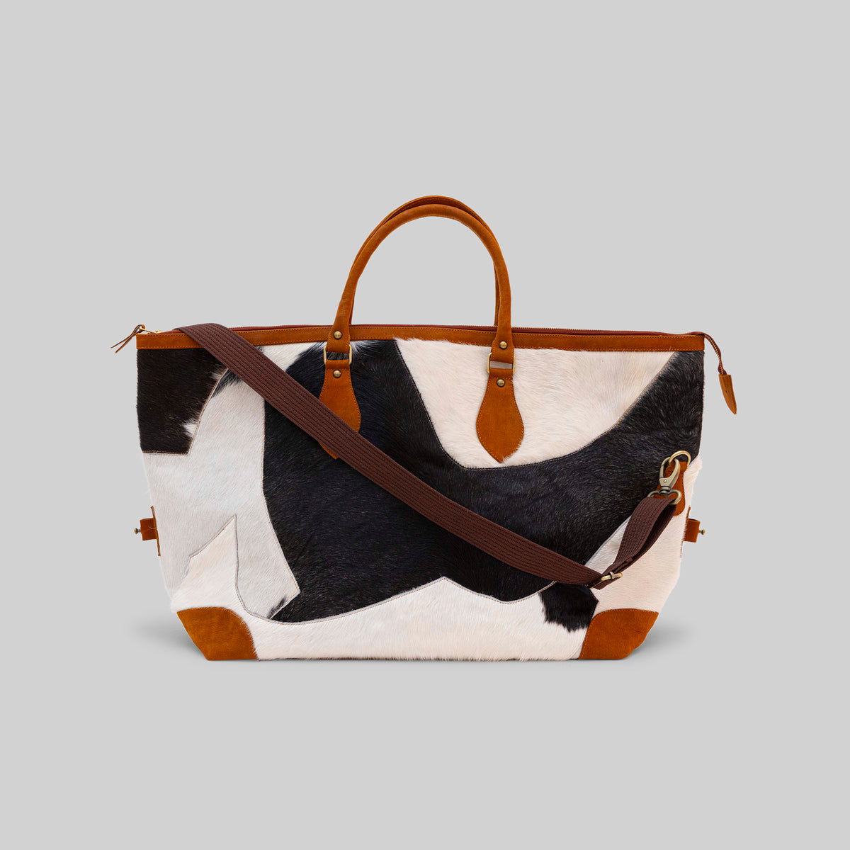 Sac week-end en cuir de vachette