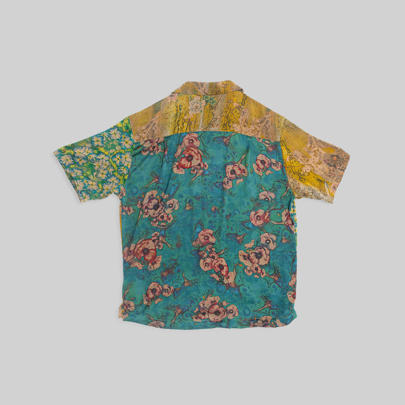 Silk Patchwork Camp Shirt