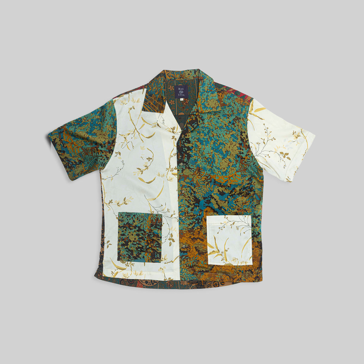 Silk Patchwork Camp Shirt