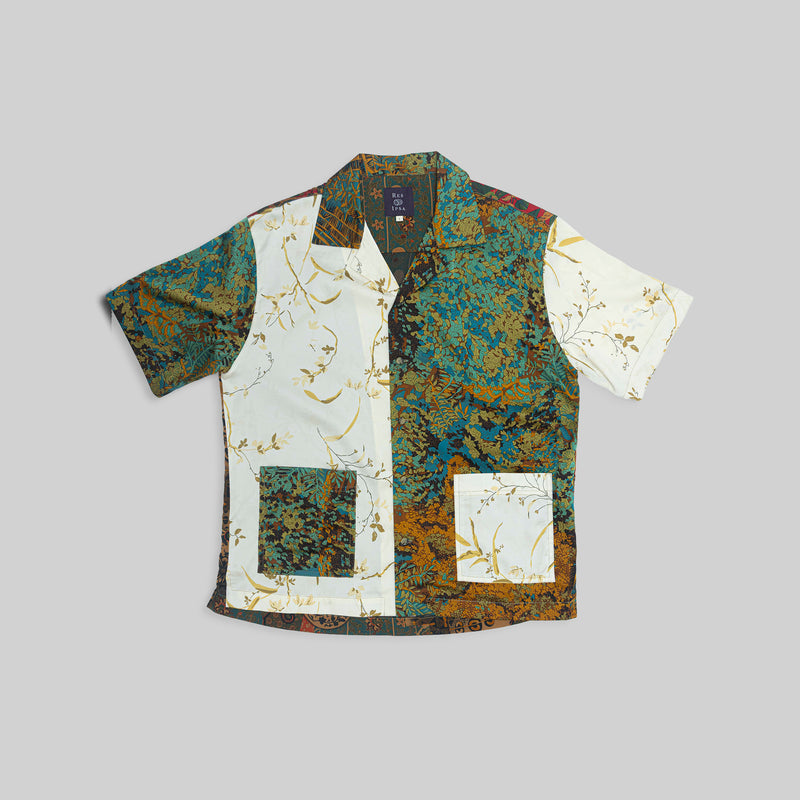 Silk Patchwork Camp Shirt