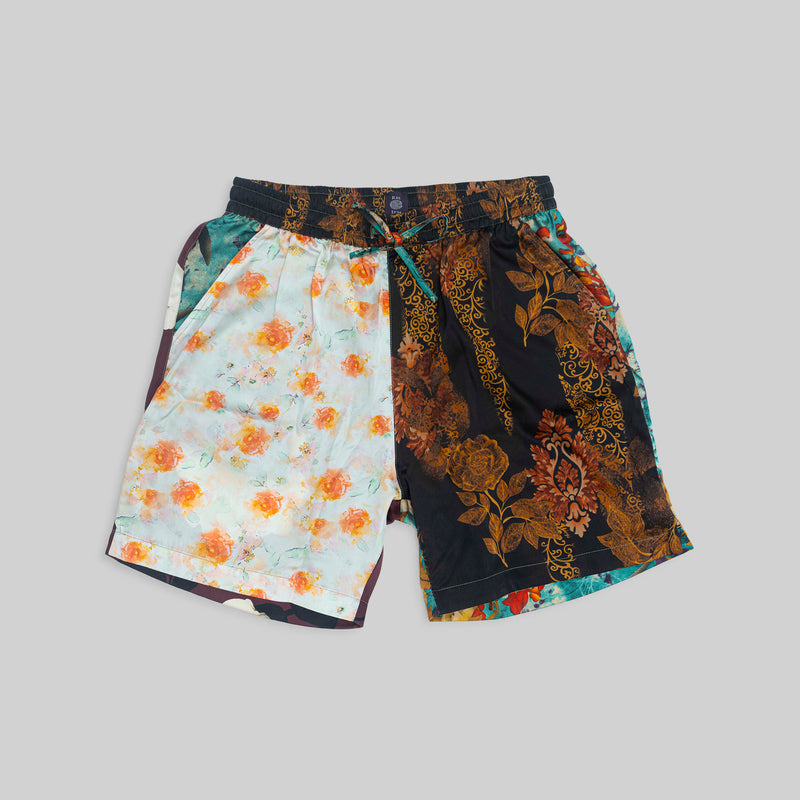 Patchwork Silk Camp Shorts
