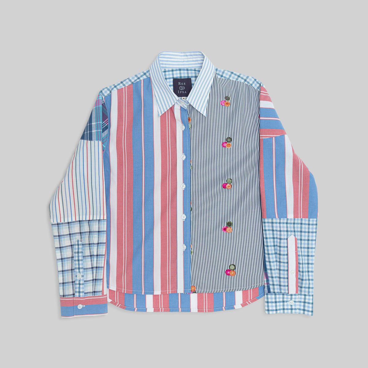 Patchwork Cropped Shirt
