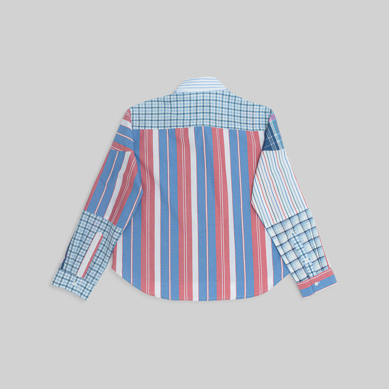 Patchwork Cropped Shirt