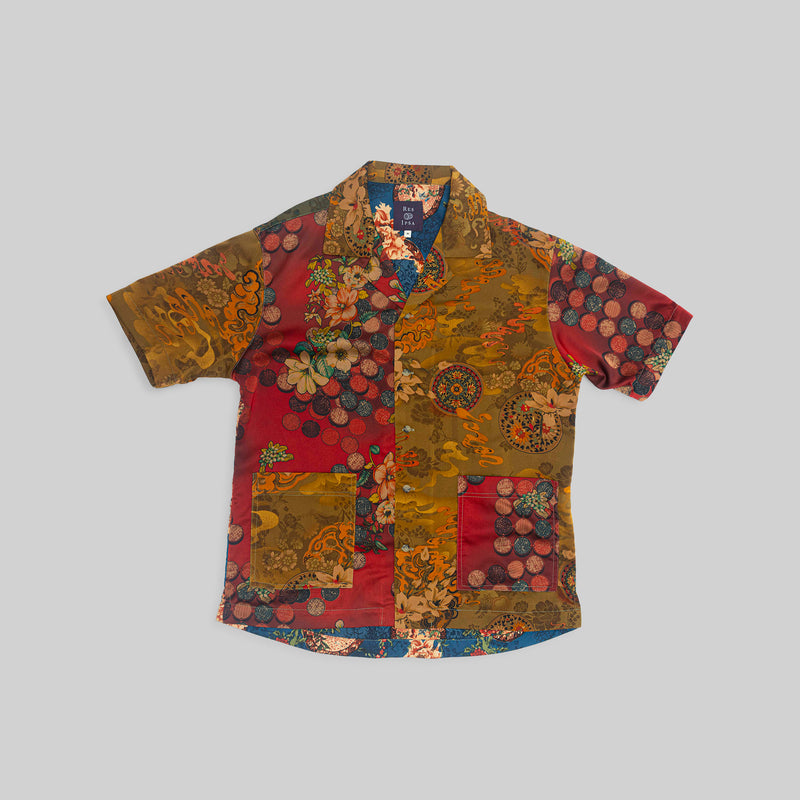 Silk Patchwork Camp Shirt