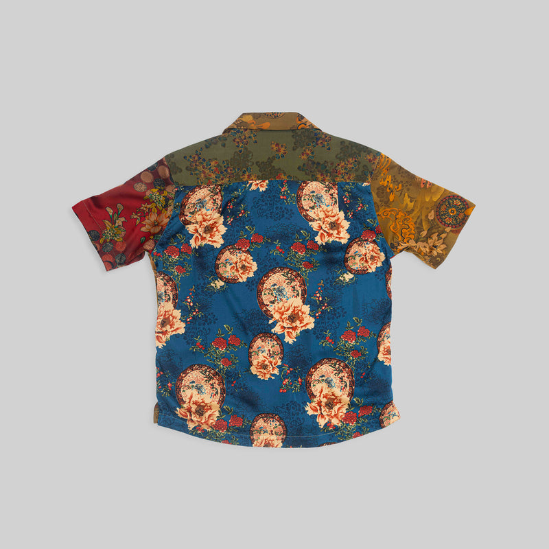 Silk Patchwork Camp Shirt