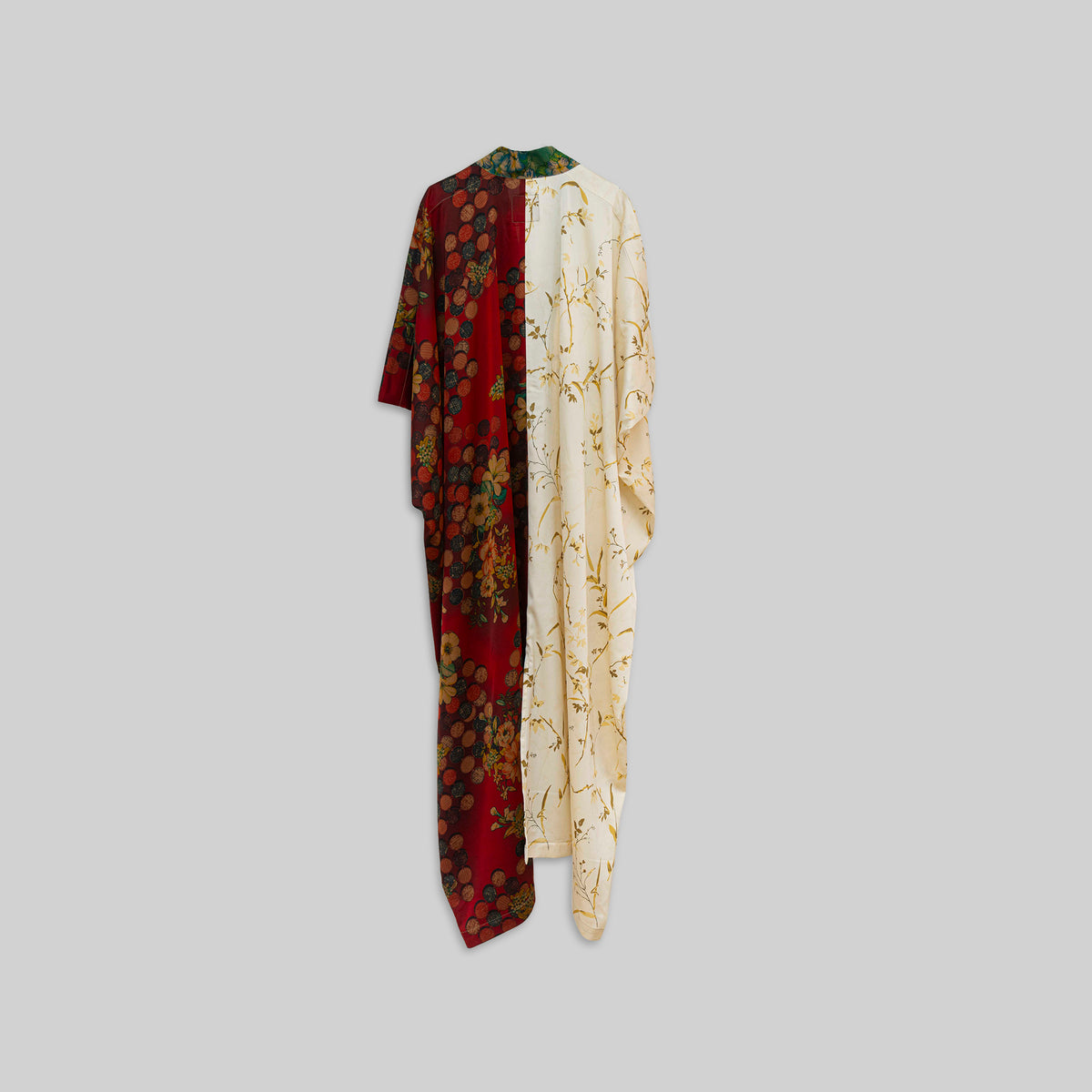 Silk Open Collar Kaftan