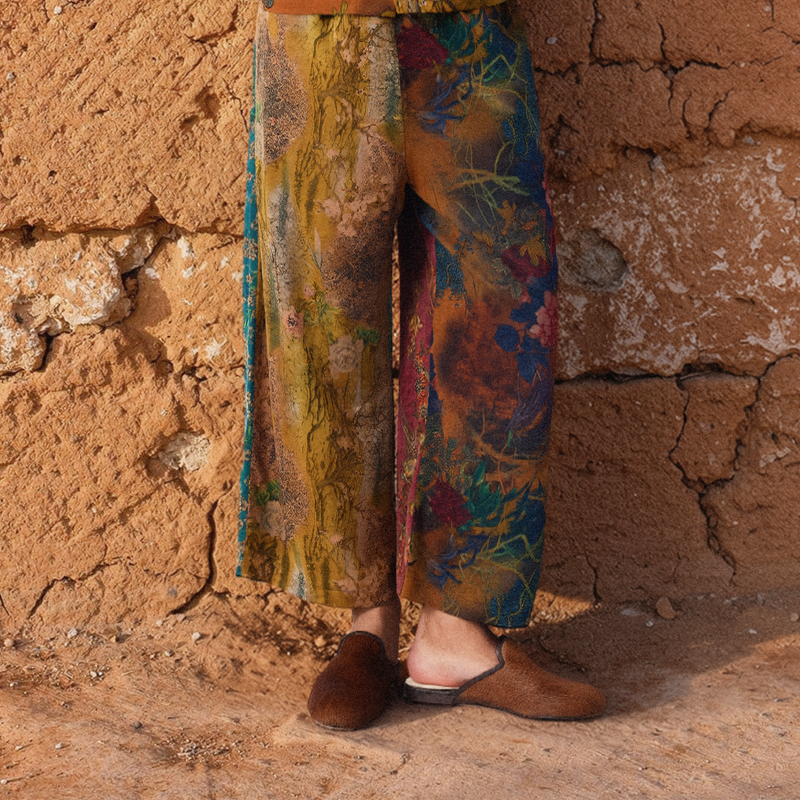 Silk Wide Leg Pants