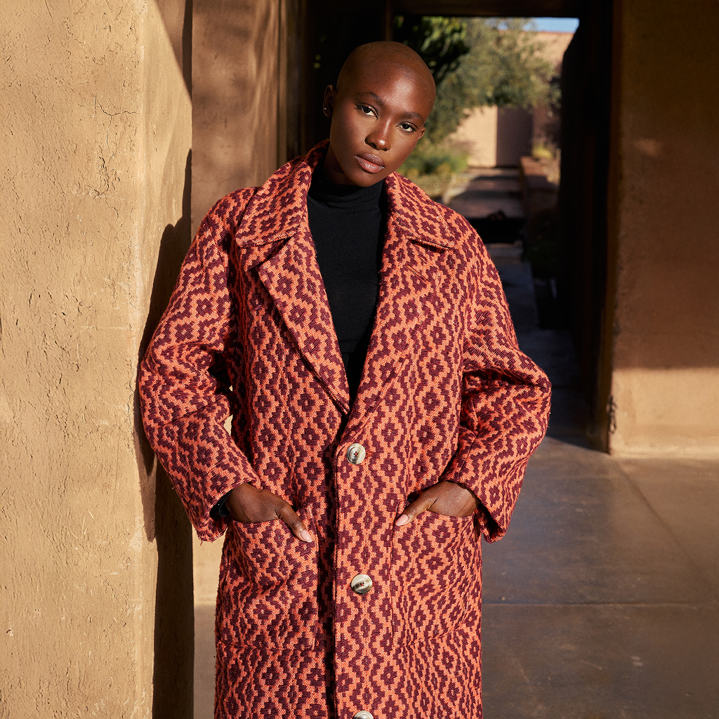 Manteau tissé à la main