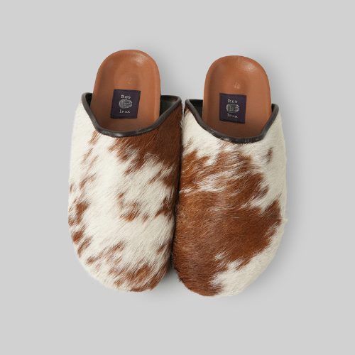 Sabots en cuir de vachette, pointure 37