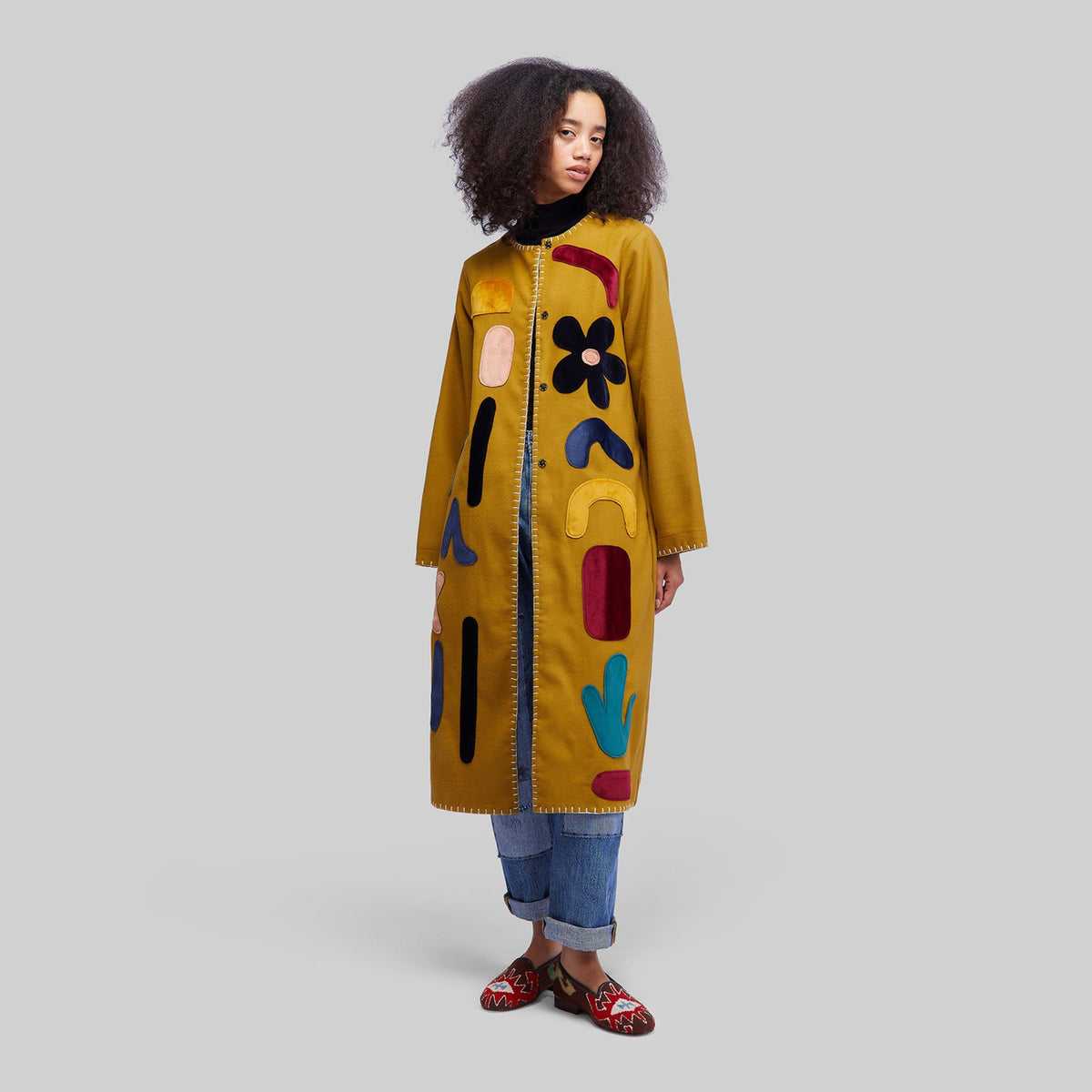 Wool Appliqué Coat