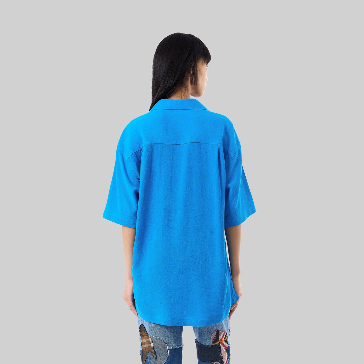 Flamingo Appliqué Camp Shirt