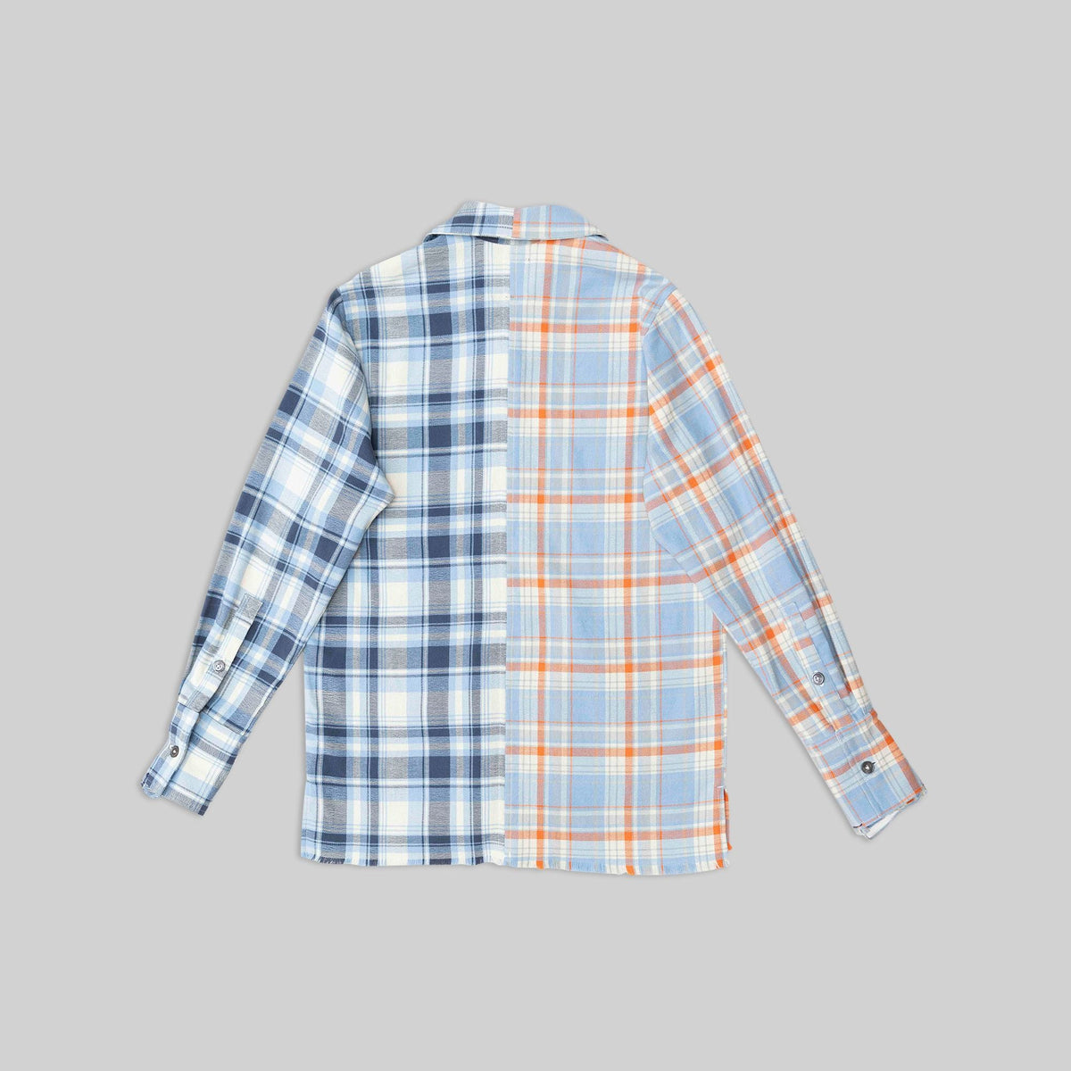Handwoven Patchwork Plaid Shirt