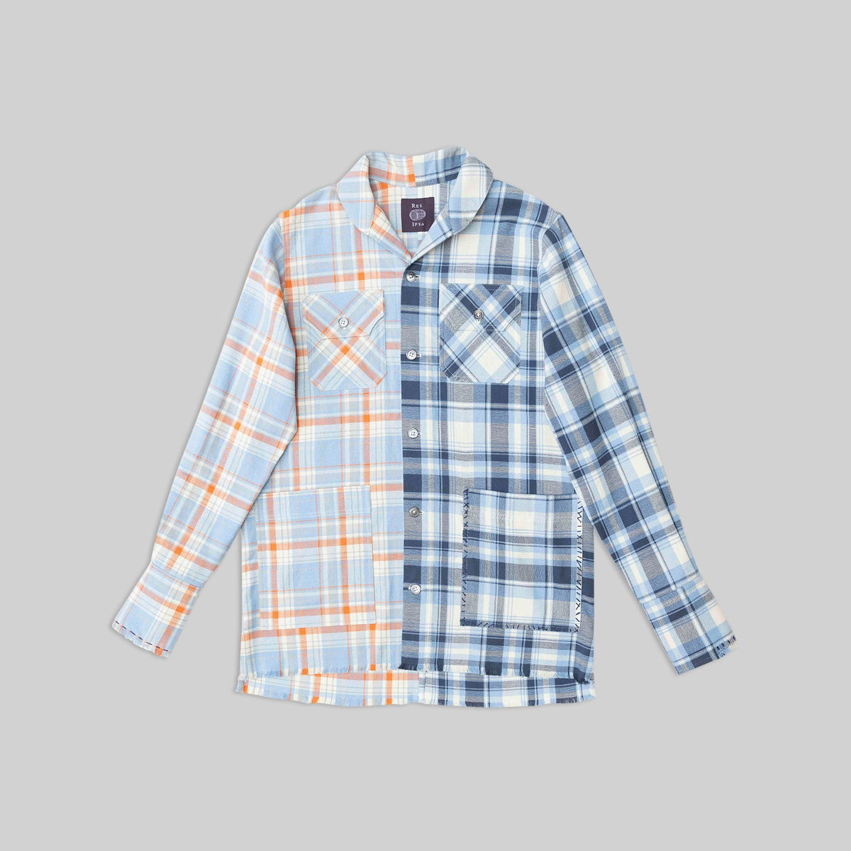 Handwoven Patchwork Plaid Shirt
