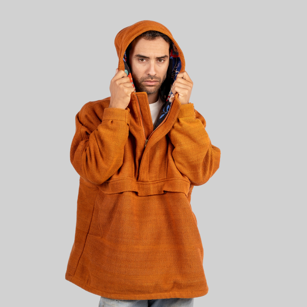 Veste anorak tissée à la main