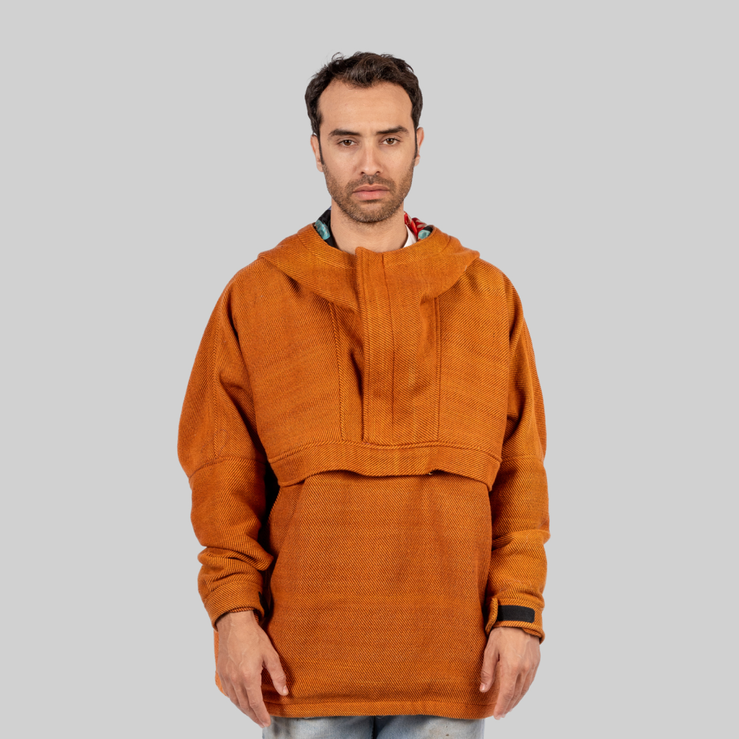 Veste anorak tissée à la main