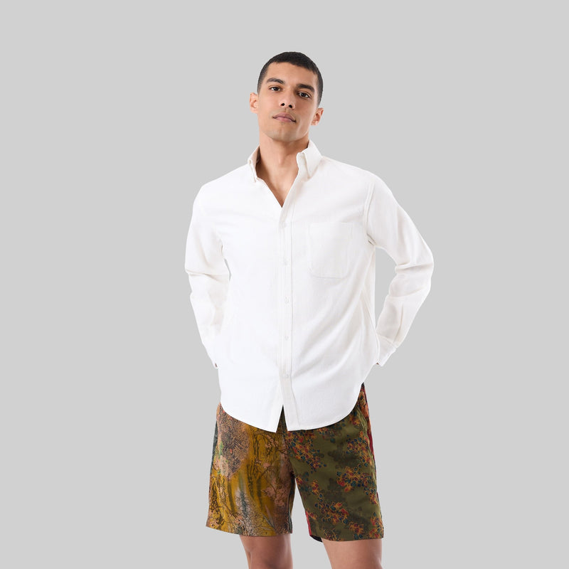 Patchwork Silk Camp Shorts