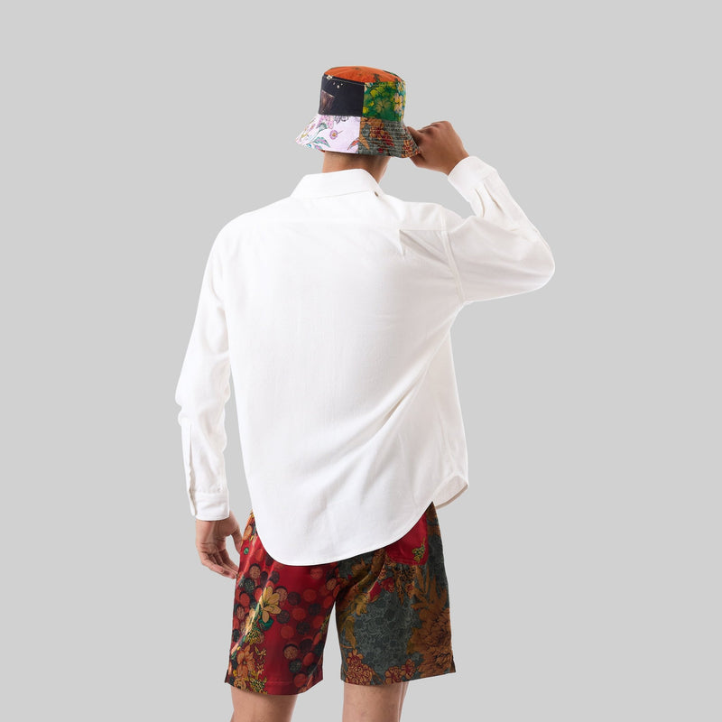 Patchwork Silk Camp Shorts