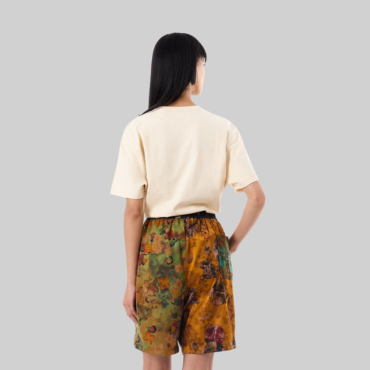 Patchwork Silk Camp Shorts