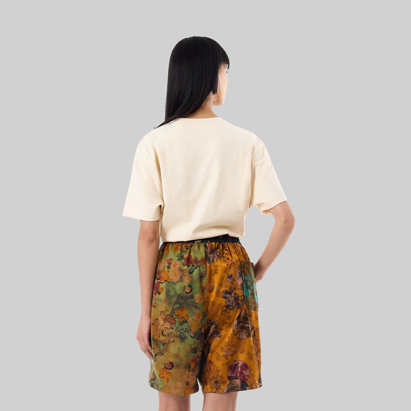 Patchwork Silk Camp Shorts