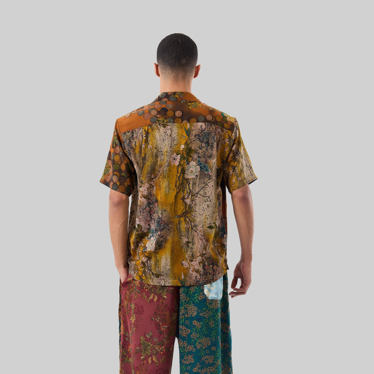 Silk Patchwork Camp Shirt