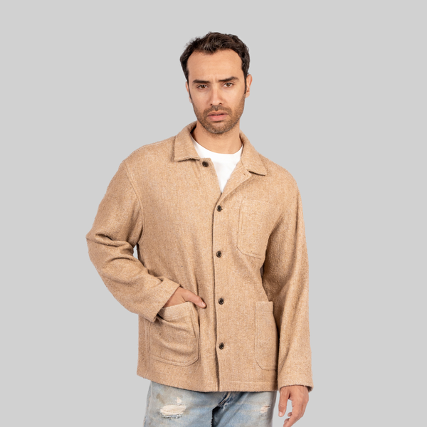 Handwoven Beige Workshirt